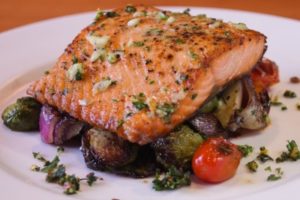 Roasted salmon